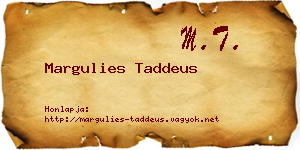 Margulies Taddeus névjegykártya